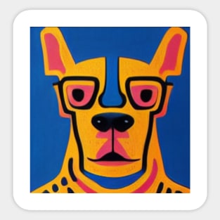 Funny Keith Haring, Dog Sticker